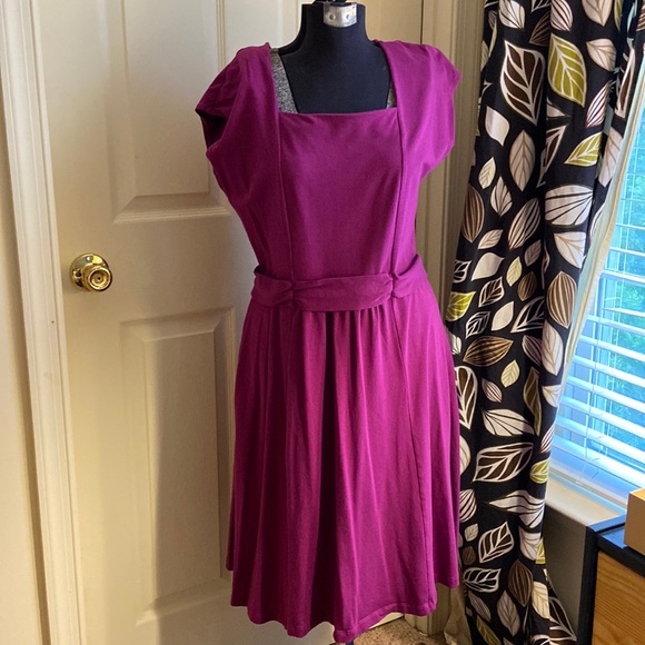 Lands end purple dress size 10-12 - Picture 1 of 5
